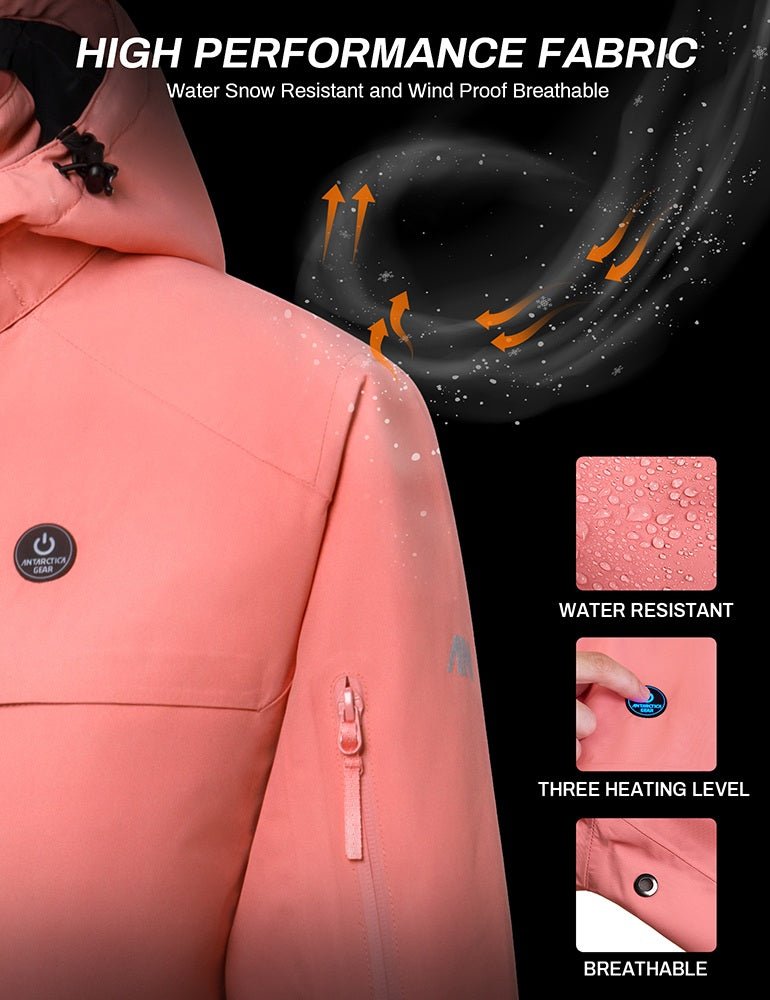 ANTARCTICA GEAR Heated Jacket, Ski Jacket Coat For Women Winter Coat - UrbanCycling.com
