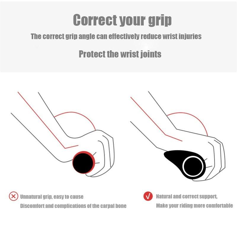 Anti - Slip Handle Bicycle Grips Cuffs Handles For Bicycle Handlebar On The Bike Grips New Generation Bike Handlebar Grip Soft Gel Inserts Shock Resistance Ergonomics Comfort Design - UrbanCycling.com