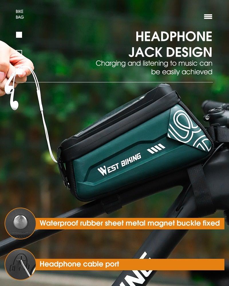 Bicycle Bag Phone Bag Waterproof Front Frame Cycling Bag Sensitive Touch Screen Road Bike Bag Bicycle Phone Bag Bike Phone Holder EVA Waterproof Handlebar Bag With Sensitive Bike Phone Front Frame Bag Bicycle Bag Phone Mount Top Tube Bag Bike 6.0 - 7.4 Inch - UrbanCycling.com