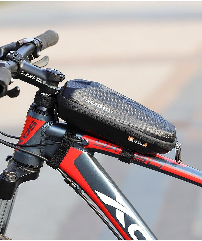 Bicycle Bag Phone Bag Waterproof Front Frame Cycling Bag Sensitive Touch Screen Road Bike Bag Bicycle Phone Bag Bike Phone Holder EVA Waterproof Handlebar Bag With Sensitive Bike Phone Front Frame Bag Bicycle Bag Phone Mount Top Tube Bag Bike 6.0 - 7.4 Inch - UrbanCycling.com