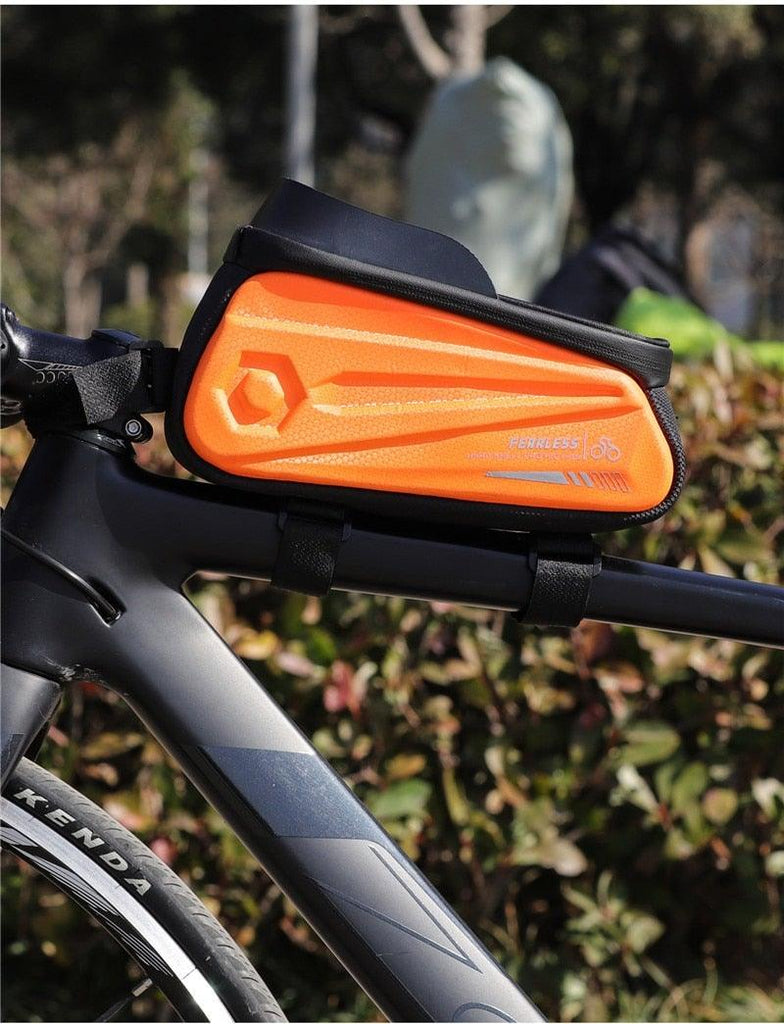 Bicycle Bag Phone Bag Waterproof Front Frame Cycling Bag Sensitive Touch Screen Road Bike Bag Bicycle Phone Bag Bike Phone Holder EVA Waterproof Handlebar Bag With Sensitive Bike Phone Front Frame Bag Bicycle Bag Phone Mount Top Tube Bag Bike 6.0 - 7.4 Inch - UrbanCycling.com