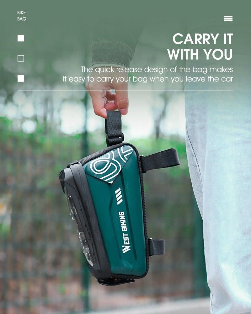 Bicycle Bag Phone Bag Waterproof Front Frame Cycling Bag Sensitive Touch Screen Road Bike Bag Bicycle Phone Bag Bike Phone Holder EVA Waterproof Handlebar Bag With Sensitive Bike Phone Front Frame Bag Bicycle Bag Phone Mount Top Tube Bag Bike 6.0 - 7.4 Inch - UrbanCycling.com