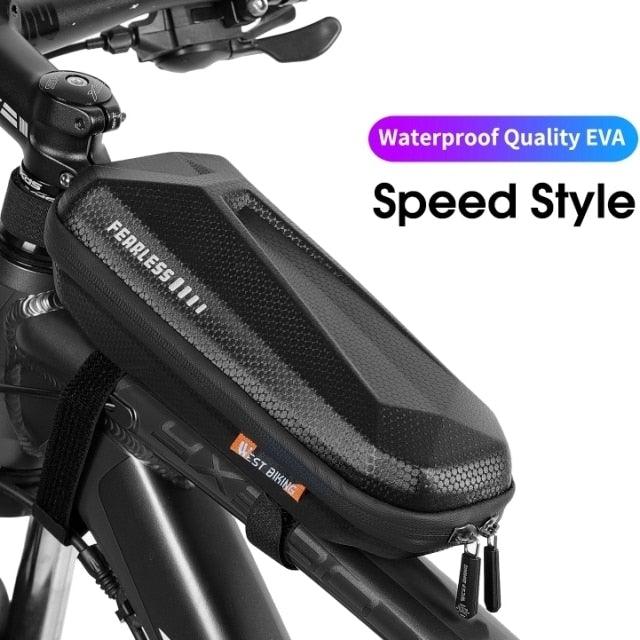 Bicycle Bag Phone Bag Waterproof Front Frame Cycling Bag Sensitive Touch Screen Road Bike Bag Bicycle Phone Bag Bike Phone Holder EVA Waterproof Handlebar Bag With Sensitive Bike Phone Front Frame Bag Bicycle Bag Phone Mount Top Tube Bag Bike 6.0 - 7.4 Inch - UrbanCycling.com
