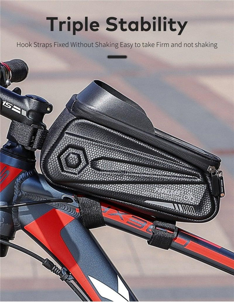 Bicycle Bag Phone Bag Waterproof Front Frame Cycling Bag Sensitive Touch Screen Road Bike Bag Bicycle Phone Bag Bike Phone Holder EVA Waterproof Handlebar Bag With Sensitive Bike Phone Front Frame Bag Bicycle Bag Phone Mount Top Tube Bag Bike 6.0 - 7.4 Inch - UrbanCycling.com