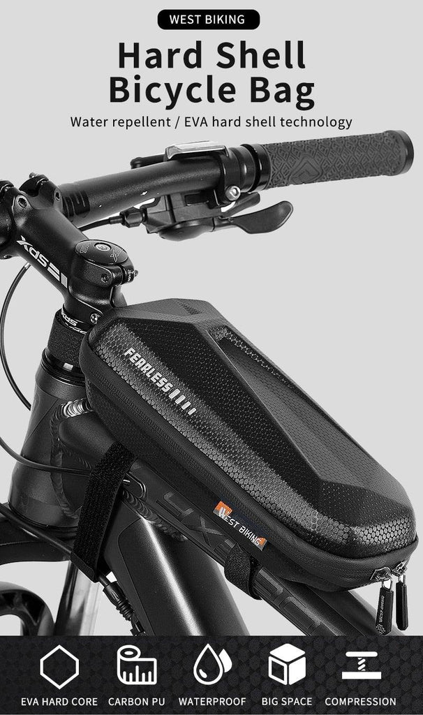 Bicycle Bag Phone Bag Waterproof Front Frame Cycling Bag Sensitive Touch Screen Road Bike Bag Bicycle Phone Bag Bike Phone Holder EVA Waterproof Handlebar Bag With Sensitive Bike Phone Front Frame Bag Bicycle Bag Phone Mount Top Tube Bag Bike 6.0 - 7.4 Inch - UrbanCycling.com