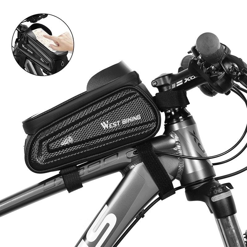 Bicycle Bag Phone Bag Waterproof Front Frame Cycling Bag Sensitive Touch Screen Road Bike Bag Bicycle Phone Bag Bike Phone Holder EVA Waterproof Handlebar Bag With Sensitive Bike Phone Front Frame Bag Bicycle Bag Phone Mount Top Tube Bag Bike 6.0 - 7.4 Inch - UrbanCycling.com