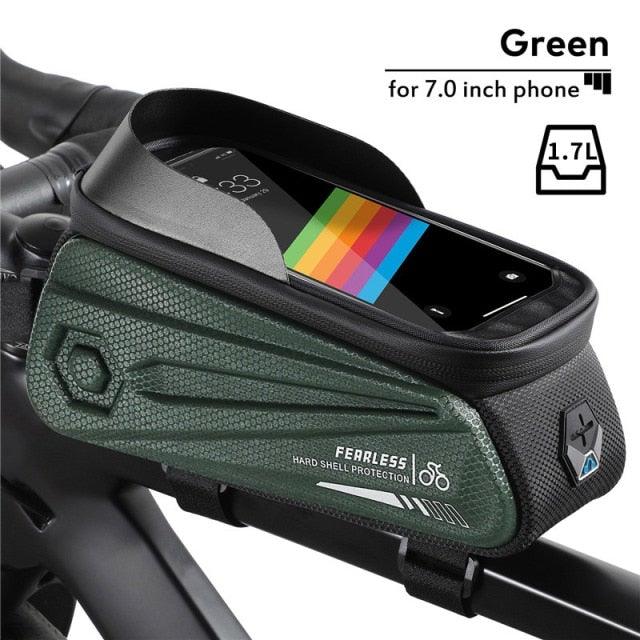 Bicycle Bag Phone Bag Waterproof Front Frame Cycling Bag Sensitive Touch Screen Road Bike Bag Bicycle Phone Bag Bike Phone Holder EVA Waterproof Handlebar Bag With Sensitive Bike Phone Front Frame Bag Bicycle Bag Phone Mount Top Tube Bag Bike 6.0 - 7.4 Inch - UrbanCycling.com