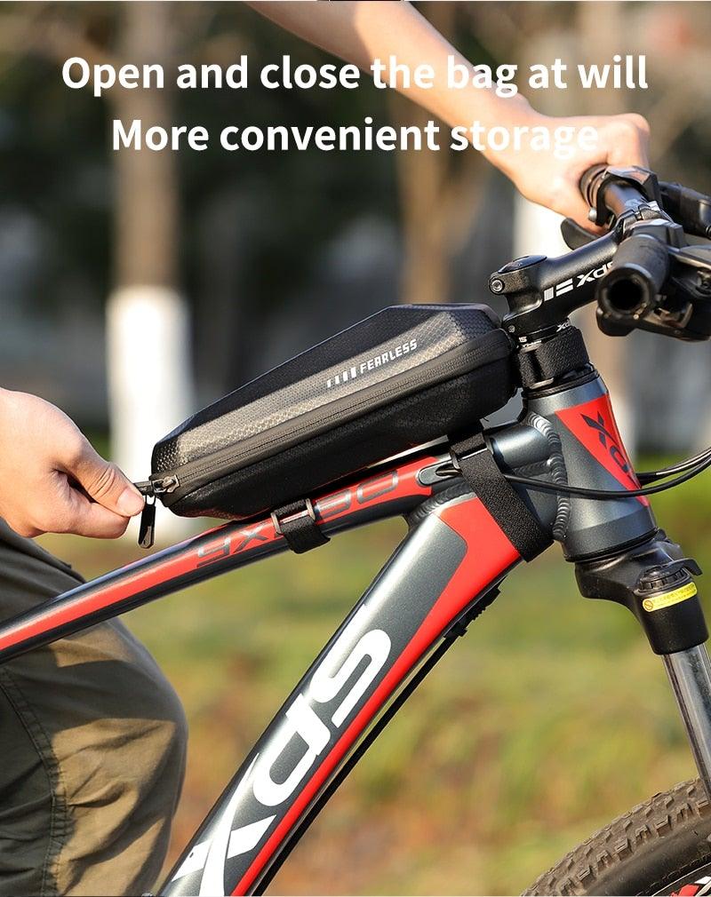 Bicycle Bag Phone Bag Waterproof Front Frame Cycling Bag Sensitive Touch Screen Road Bike Bag Bicycle Phone Bag Bike Phone Holder EVA Waterproof Handlebar Bag With Sensitive Bike Phone Front Frame Bag Bicycle Bag Phone Mount Top Tube Bag Bike 6.0 - 7.4 Inch - UrbanCycling.com