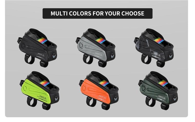 Bicycle Bag Phone Bag Waterproof Front Frame Cycling Bag Sensitive Touch Screen Road Bike Bag Bicycle Phone Bag Bike Phone Holder EVA Waterproof Handlebar Bag With Sensitive Bike Phone Front Frame Bag Bicycle Bag Phone Mount Top Tube Bag Bike 6.0 - 7.4 Inch - UrbanCycling.com