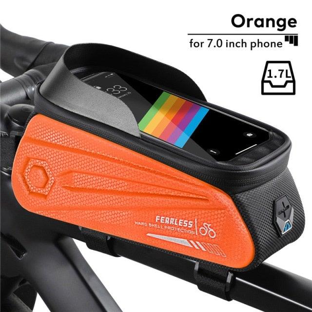 Bicycle Bag Phone Bag Waterproof Front Frame Cycling Bag Sensitive Touch Screen Road Bike Bag Bicycle Phone Bag Bike Phone Holder EVA Waterproof Handlebar Bag With Sensitive Bike Phone Front Frame Bag Bicycle Bag Phone Mount Top Tube Bag Bike 6.0 - 7.4 Inch - UrbanCycling.com