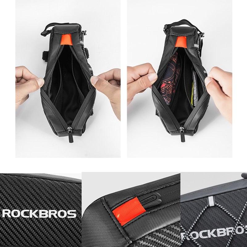 Bicycle Bag Reflective Front Top Frame Tube Bag Ultralight Portable Bike Big Capacity Pocket Cycling Accessories Top Tube Bike Bag Waterproof Bike Front Frame Bike Bag Bicycle Top Tube Bag Cycling Accessories - UrbanCycling.com