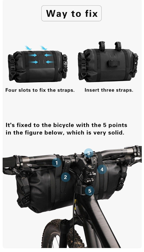 Bicycle Bag Waterproof Big Capacity Handlebar Bag 2 Piece Front Tube Cycling Bag Bike Accessories Bike Bag Waterproof Bike Handlebar Bag Bicycle For Sport Bicycle Cycling Accessories - UrbanCycling.com