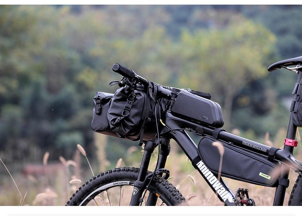Bicycle Bag Waterproof Big Capacity Handlebar Bag 2 Piece Front Tube Cycling Bag Bike Accessories Bike Bag Waterproof Bike Handlebar Bag Bicycle For Sport Bicycle Cycling Accessories - UrbanCycling.com
