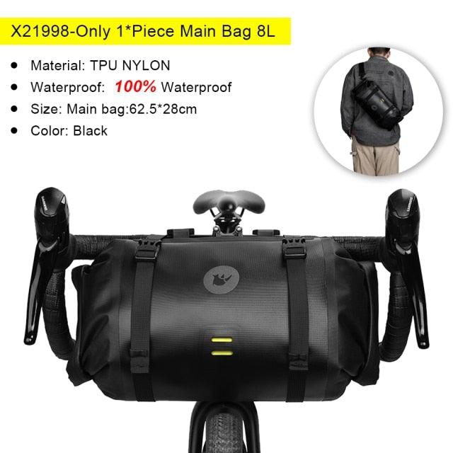 Bicycle Bag Waterproof Big Capacity Handlebar Bag 2 Piece Front Tube Cycling Bag Bike Accessories Bike Bag Waterproof Bike Handlebar Bag Bicycle For Sport Bicycle Cycling Accessories - UrbanCycling.com