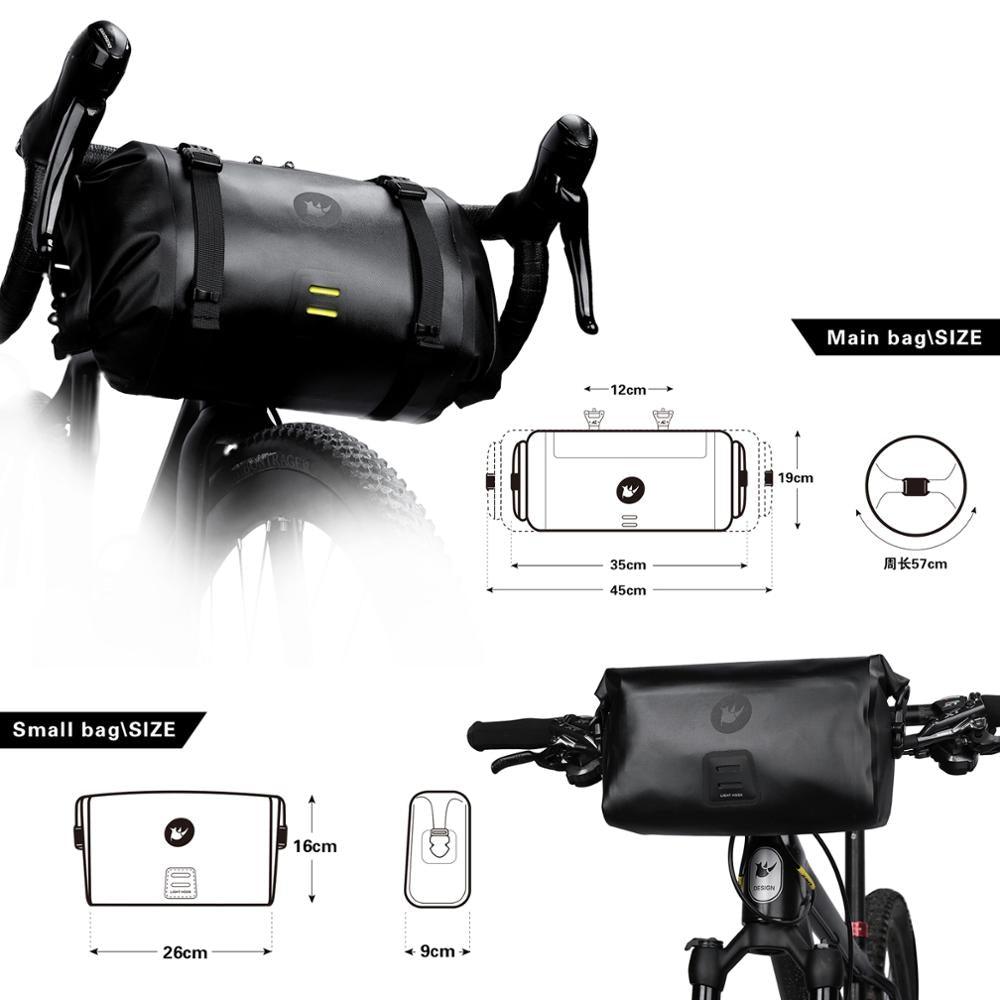 Bicycle Bag Waterproof Big Capacity Handlebar Bag 2 Piece Front Tube Cycling Bag Bike Accessories Bike Bag Waterproof Bike Handlebar Bag Bicycle For Sport Bicycle Cycling Accessories - UrbanCycling.com