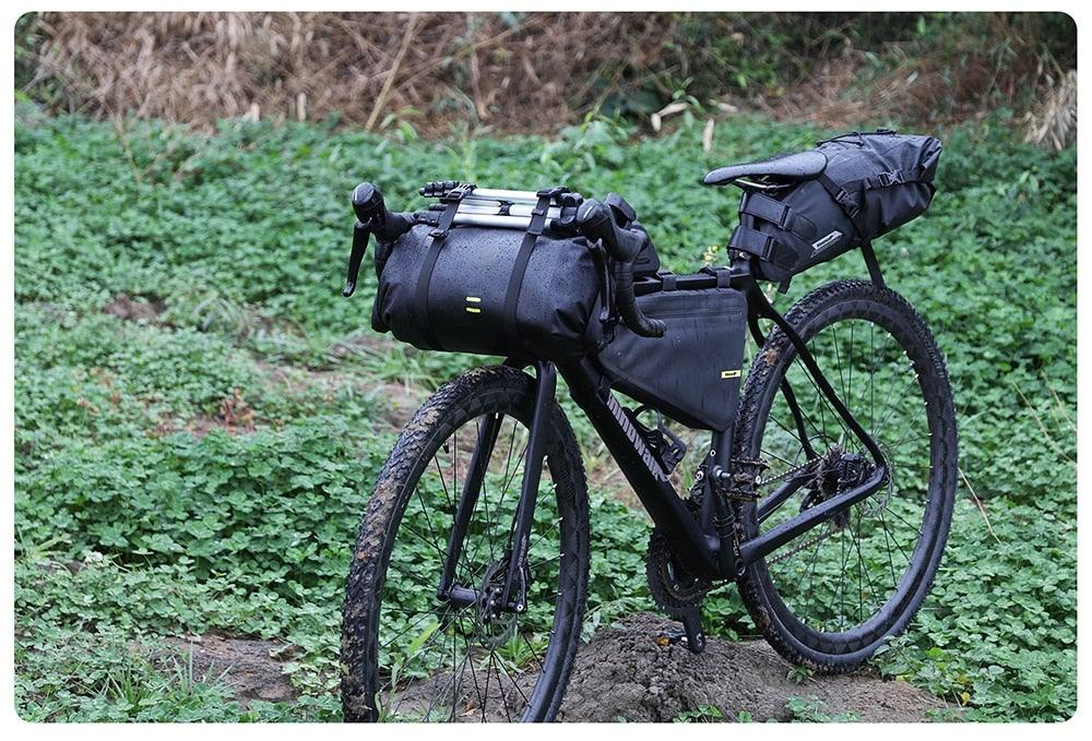 Bicycle Bag Waterproof Big Capacity Handlebar Bag 2 Piece Front Tube Cycling Bag Bike Accessories Bike Bag Waterproof Bike Handlebar Bag Bicycle For Sport Bicycle Cycling Accessories - UrbanCycling.com