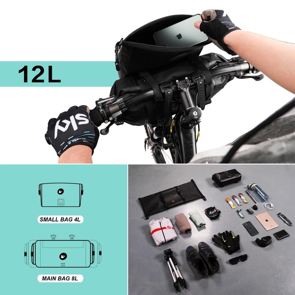 Bicycle Bag Waterproof Big Capacity Handlebar Bag 2 Piece Front Tube Cycling Bag Bike Accessories Bike Bag Waterproof Bike Handlebar Bag Bicycle For Sport Bicycle Cycling Accessories - UrbanCycling.com