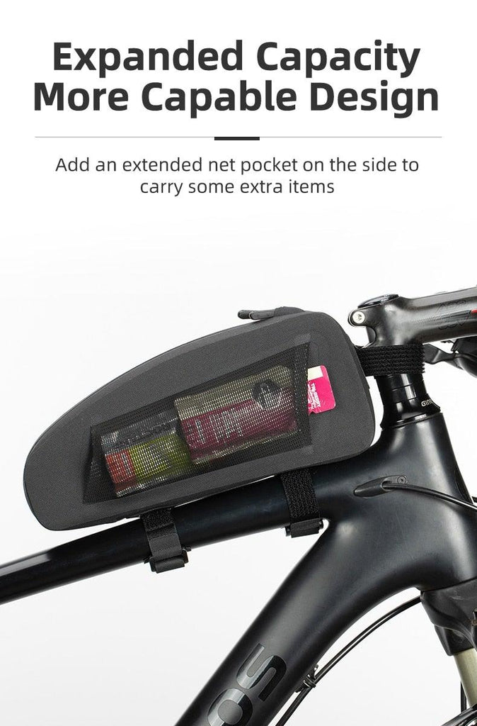 Bicycle Bag Waterproof Cycling Top Front Tube Frame Bag Large Capacity Road Bicycle Black Bike Accessories Top Tube Bike Bag Waterproof Bike Front Frame Bike Bag Bicycle Top Tube Bag Cycling Accessories - UrbanCycling.com