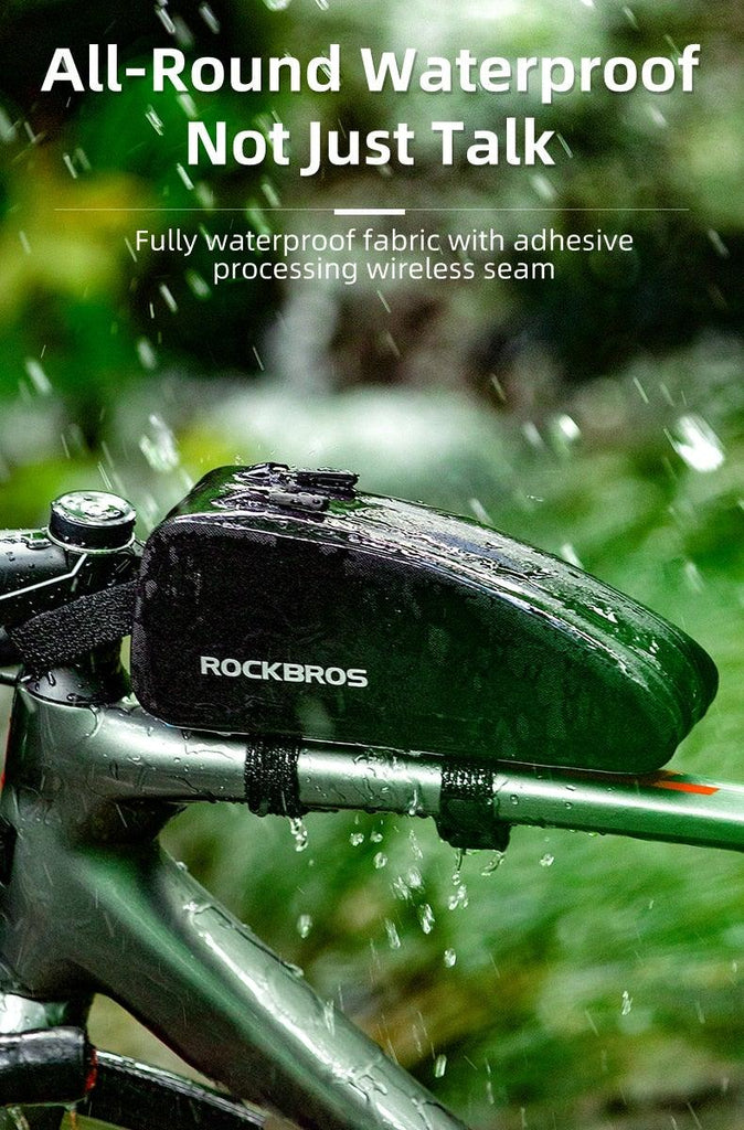 Bicycle Bag Waterproof Cycling Top Front Tube Frame Bag Large Capacity Road Bicycle Black Bike Accessories Top Tube Bike Bag Waterproof Bike Front Frame Bike Bag Bicycle Top Tube Bag Cycling Accessories - UrbanCycling.com