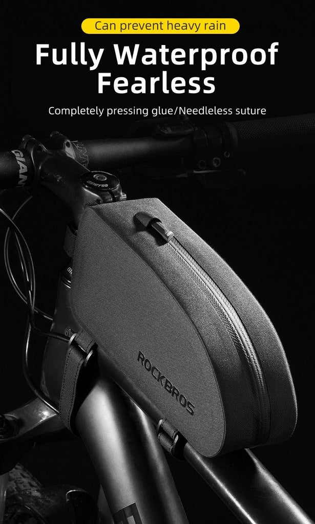 Bicycle Bag Waterproof Cycling Top Front Tube Frame Bag Large Capacity Road Bicycle Black Bike Accessories Top Tube Bike Bag Waterproof Bike Front Frame Bike Bag Bicycle Top Tube Bag Cycling Accessories - UrbanCycling.com