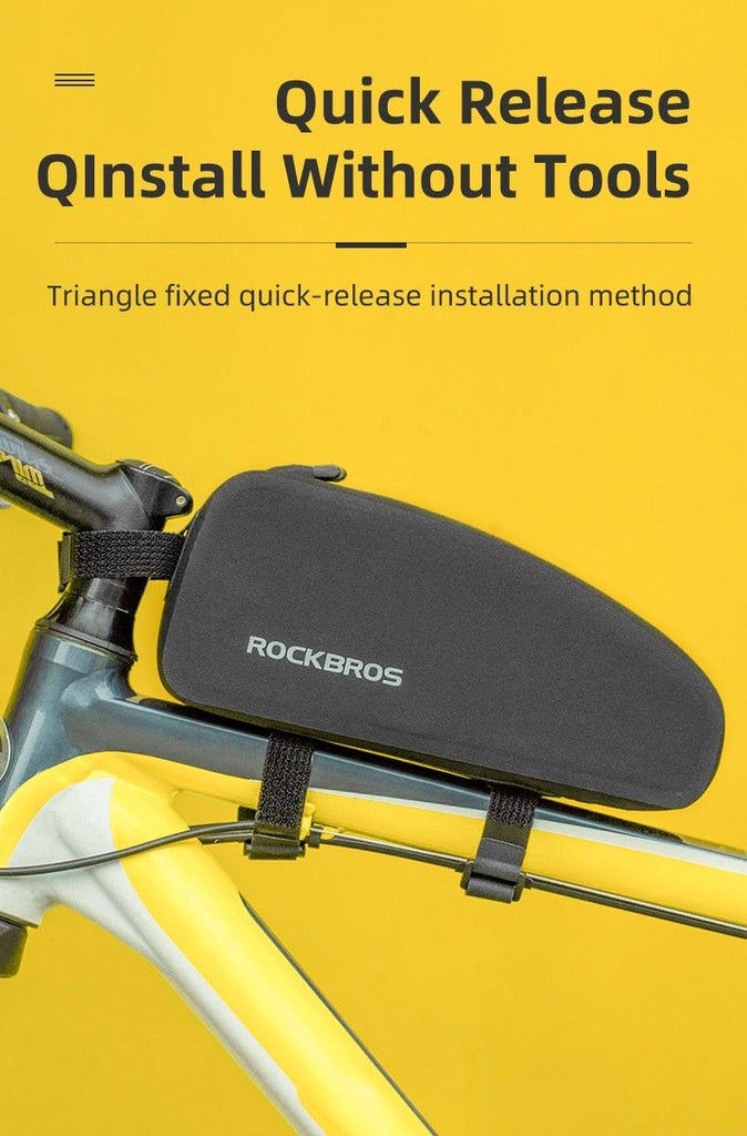 Bicycle Bag Waterproof Cycling Top Front Tube Frame Bag Large Capacity Road Bicycle Black Bike Accessories Top Tube Bike Bag Waterproof Bike Front Frame Bike Bag Bicycle Top Tube Bag Cycling Accessories - UrbanCycling.com