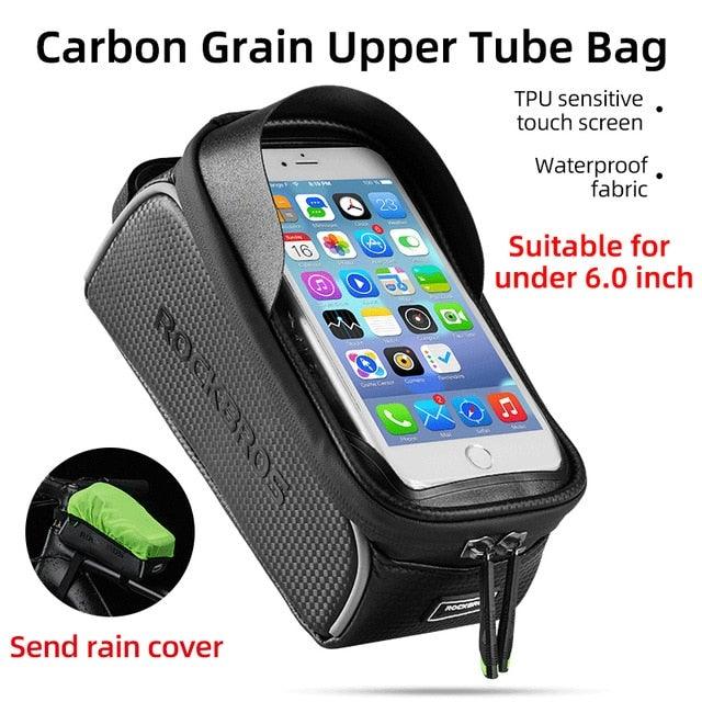 Bicycle Bag Waterproof Touch Screen Cycling Bag Top Front Tube Frame Road Bike Bag 6.5 Phone Case Bike Accessories Bike Phone Top Tube Bag Bicycle Front Frame Storage Bag Cell Phone Mount Holder Bag Case With Touch Screen Waterproof - UrbanCycling.com