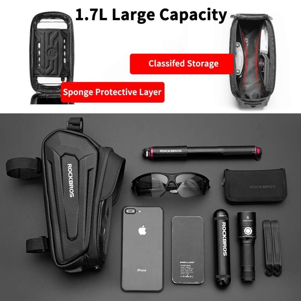 Bicycle Bag Waterproof Touch Screen Cycling Bag Top Front Tube Frame Road Bike Bag 6.5 Phone Case Bike Accessories Bike Phone Top Tube Bag Bicycle Front Frame Storage Bag Cell Phone Mount Holder Bag Case With Touch Screen Waterproof - UrbanCycling.com