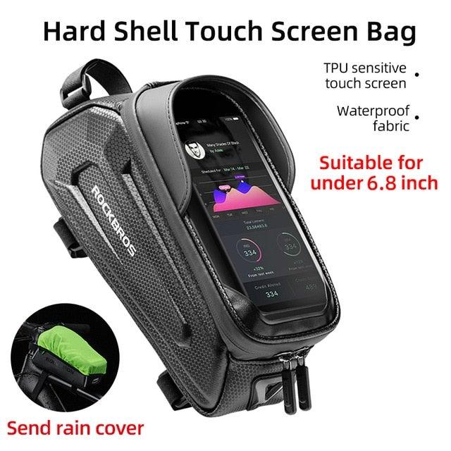 Bicycle Bag Waterproof Touch Screen Cycling Bag Top Front Tube Frame Road Bike Bag 6.5 Phone Case Bike Accessories Bike Phone Top Tube Bag Bicycle Front Frame Storage Bag Cell Phone Mount Holder Bag Case With Touch Screen Waterproof - UrbanCycling.com