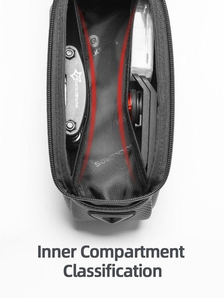 Bicycle Bag Waterproof Touch Screen Cycling Bag Top Front Tube Frame Road Bike Bag 6.5 Phone Case Bike Accessories Bike Phone Top Tube Bag Bicycle Front Frame Storage Bag Cell Phone Mount Holder Bag Case With Touch Screen Waterproof - UrbanCycling.com