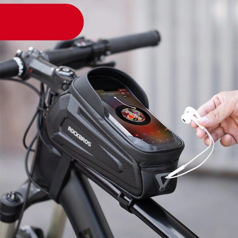 Bicycle Bag Waterproof Touch Screen Cycling Bag Top Front Tube Frame Road Bike Bag 6.5 Phone Case Bike Accessories Bike Phone Top Tube Bag Bicycle Front Frame Storage Bag Cell Phone Mount Holder Bag Case With Touch Screen Waterproof - UrbanCycling.com