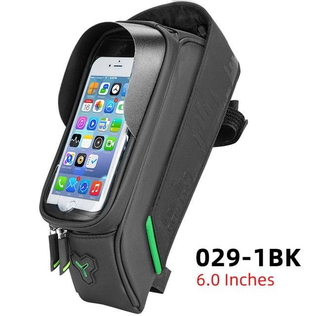 Bicycle Bag Waterproof Touch Screen Cycling Bag Top Front Tube Frame Road Bike Bag 6.5 Phone Case Bike Accessories Bike Phone Top Tube Bag Bicycle Front Frame Storage Bag Cell Phone Mount Holder Bag Case With Touch Screen Waterproof - UrbanCycling.com