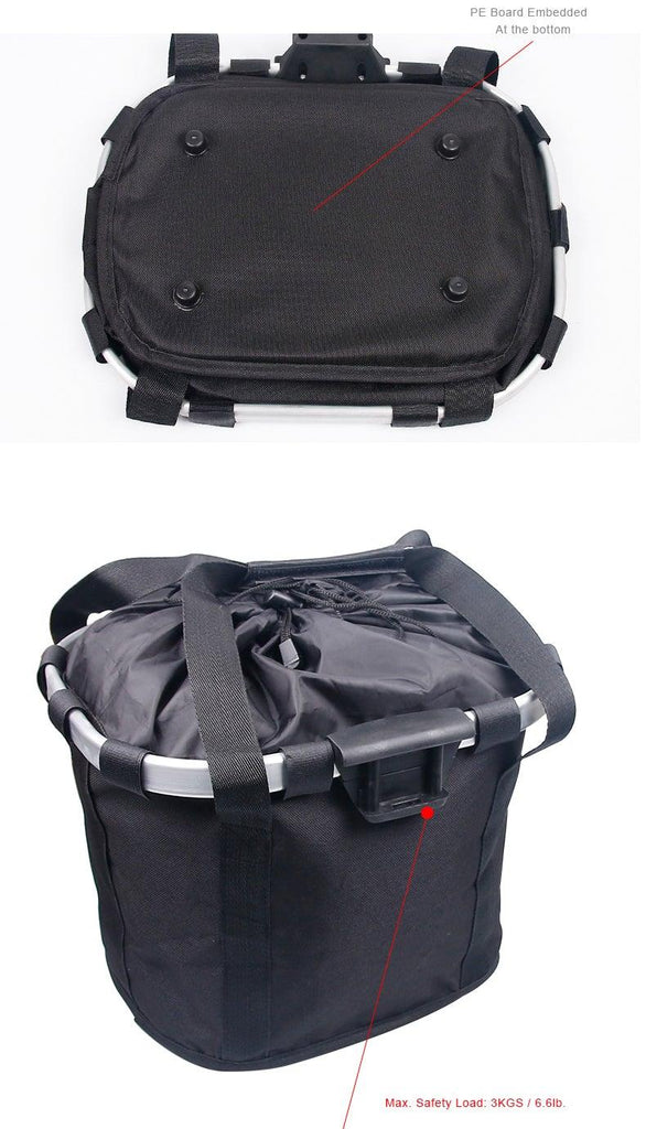 Bicycle Basket Handlebar Cycling Carryings Holder Bike Riding Pouch Cycle Biking Front Baggage Bag Load Bike Basket Detachable Bicycle Basket Folding Small Pet Cat Dog Carrier Front Handlebar Basket For Most Mountain Bikes And Bicycles Easy Install - UrbanCycling.com