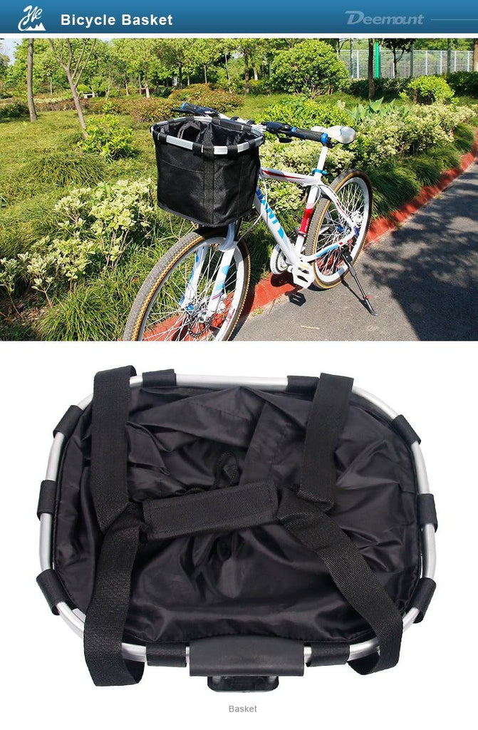 Bicycle Basket Handlebar Cycling Carryings Holder Bike Riding Pouch Cycle Biking Front Baggage Bag Load Bike Basket Detachable Bicycle Basket Folding Small Pet Cat Dog Carrier Front Handlebar Basket For Most Mountain Bikes And Bicycles Easy Install - UrbanCycling.com