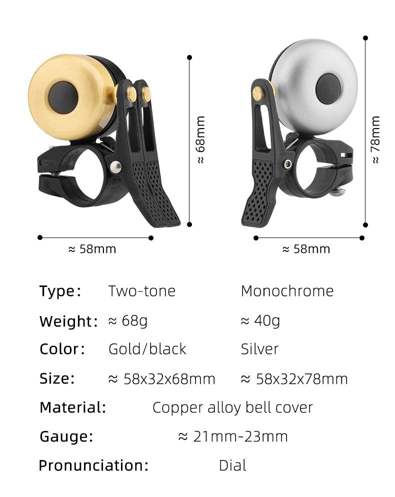 Bicycle Bell Ordinary Classical Handlebar Bell Ring Cycling Bike Bike Bell Sound Road Bike Horn Bicycle Accessories All Metal Body Loud Decent Tone Bicycle Ring Bell For Adults And Kids - UrbanCycling.com