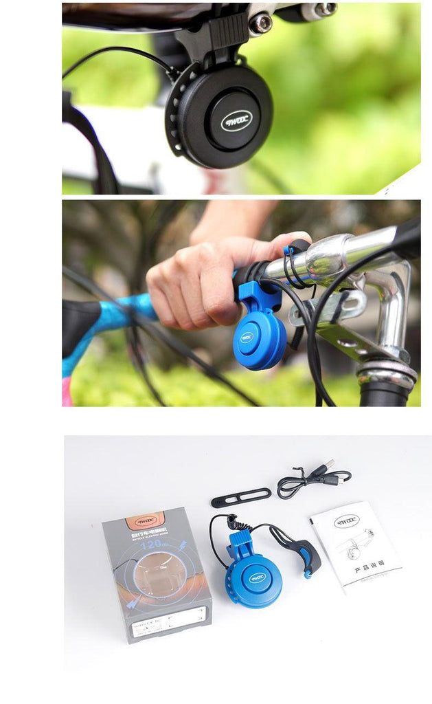 Bicycle Electronic Bell Scooter Siren Trumpet Alarm USB Charge Cycling Audio Warning Alert Safety Riding Mini Bicycle Horn Loud USB Rechargeable Handlebar Cycling Alarm Alert Ring For Mountain Bike - UrbanCycling.com
