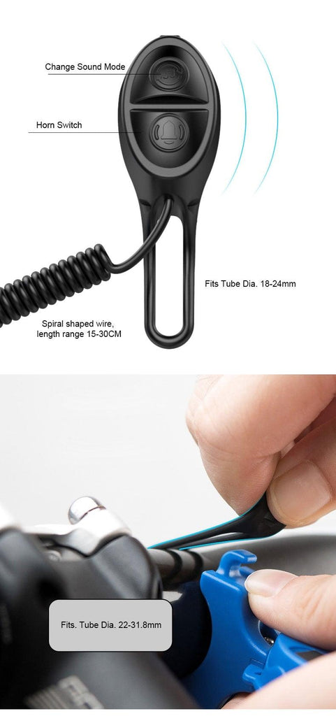 Bicycle Electronic Bell Scooter Siren Trumpet Alarm USB Charge Cycling Audio Warning Alert Safety Riding Mini Bicycle Horn Loud USB Rechargeable Handlebar Cycling Alarm Alert Ring For Mountain Bike - UrbanCycling.com