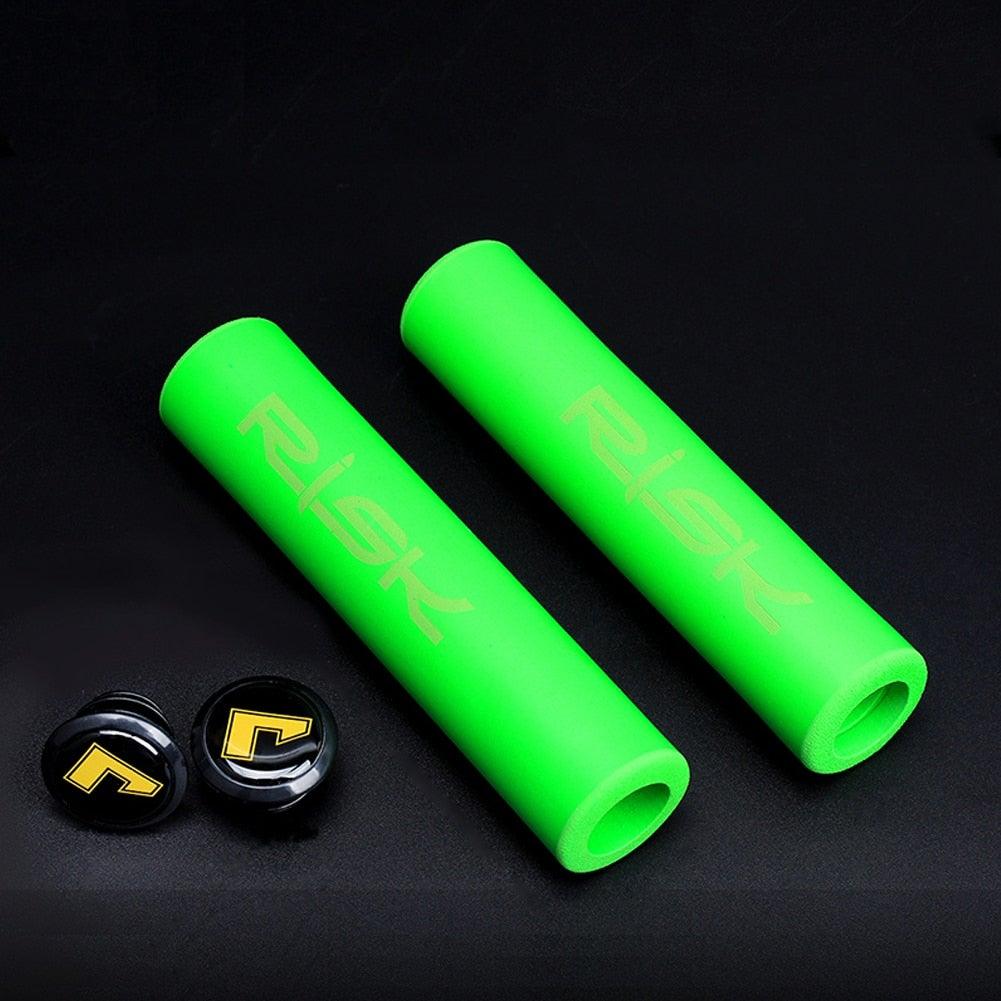Bicycle Handlebar Cover Silicone Non Slip Bike Handle End Grips Bicycle Parts Soft Sponge Non - Slip Bicycle Handle With End Holding Shock Resistance Absorbent Comfortable Bike Accessories - UrbanCycling.com