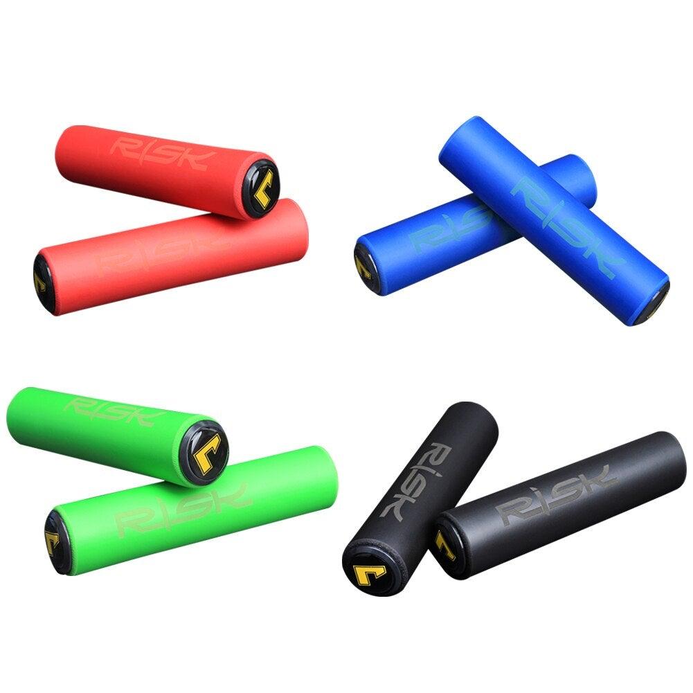 Bicycle Handlebar Cover Silicone Non Slip Bike Handle End Grips Bicycle Parts Soft Sponge Non - Slip Bicycle Handle With End Holding Shock Resistance Absorbent Comfortable Bike Accessories - UrbanCycling.com