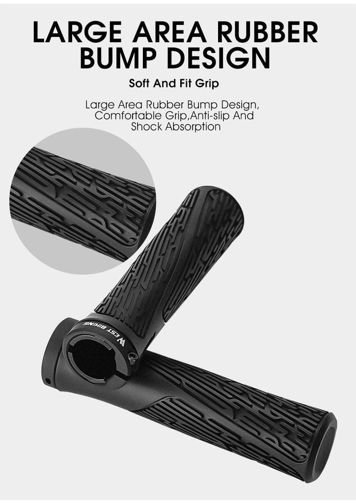 Bicycle Handlebar Grips Cycling Bicycle Accessories Non - Slip Bicycle Handlebar Grips Bike Handle Ergonomic Shockproof Bicycle Handle Grip With Adjustable Aluminum Lock For Mountain Bike - UrbanCycling.com