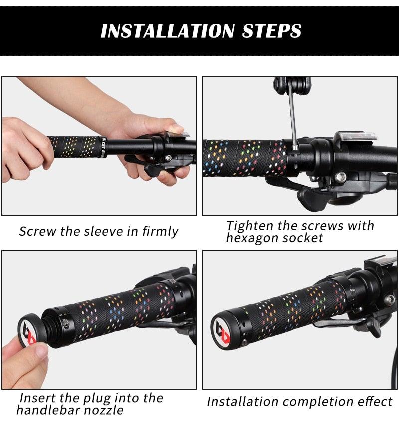 Bicycle Handlebar Grips Cycling Bicycle Accessories Non - Slip Bicycle Handlebar Grips Bike Handle Ergonomic Shockproof Bicycle Handle Grip With Adjustable Aluminum Lock For Mountain Bike - UrbanCycling.com