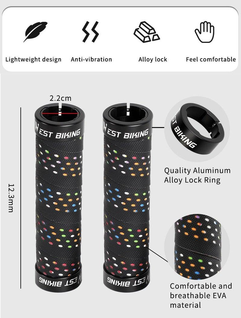 Bicycle Handlebar Grips Cycling Bicycle Accessories Non - Slip Bicycle Handlebar Grips Bike Handle Ergonomic Shockproof Bicycle Handle Grip With Adjustable Aluminum Lock For Mountain Bike - UrbanCycling.com
