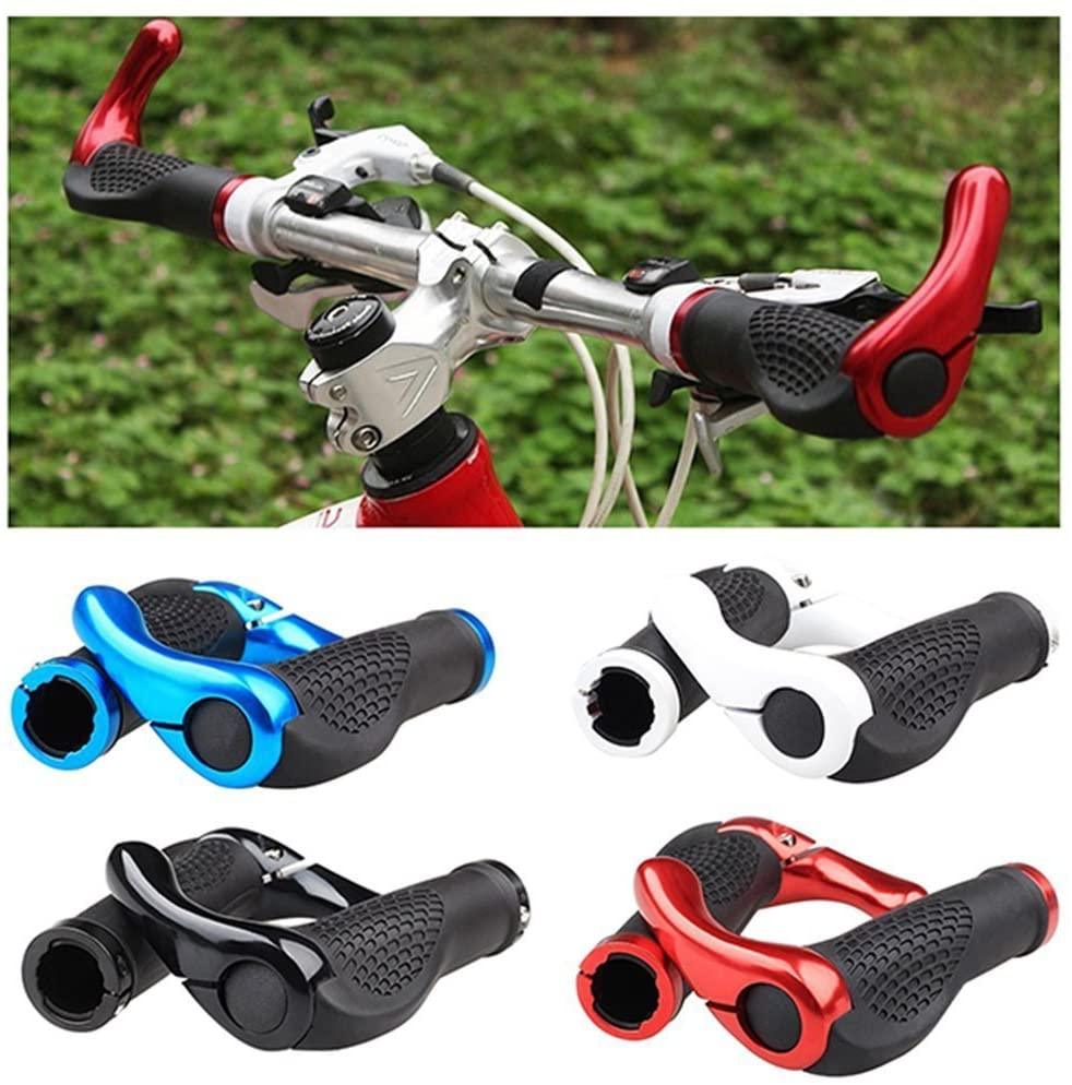 Bicycle Handlebar Rubber Grip End Cap Aluminium Alloy Lock Mountain Bike Handle Bar Grip Anti - Slip Bicycle Skid - Proof Grips Handlebar Cover Widen Holding Surface Unti - Skid Bike Grips Shockproof Handlebar Cover Ergonomic Design - UrbanCycling.com