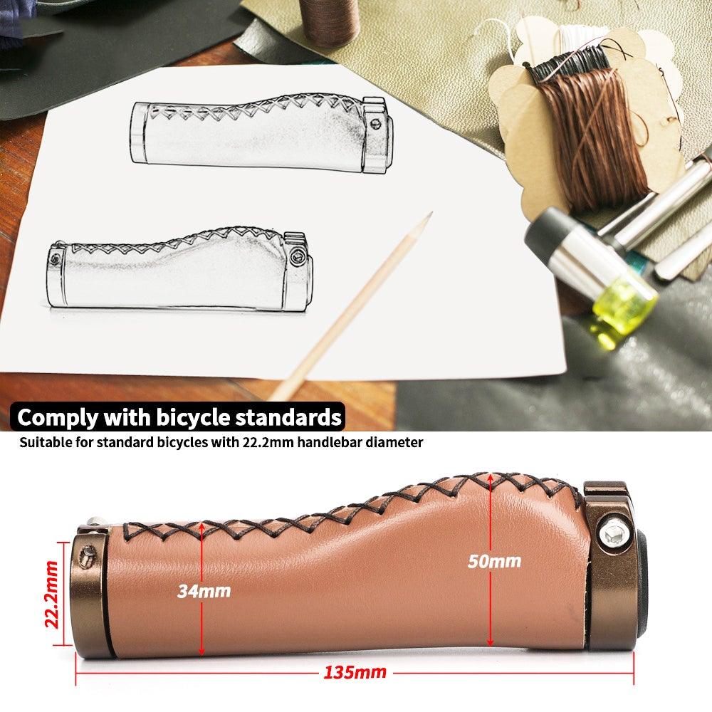 Bicycle Locking Grip Wear - Resistant Leather Non - Slip Grip Cover Mountain Bike Handlebar Lock - on Bike Handlebar Grips Locking Non - Slip - PU Bicycle Handle Grip Widen Holding Surface For Cycling Mountain And Bicycles Accessories - UrbanCycling.com
