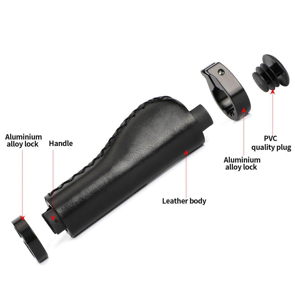 Bicycle Locking Grip Wear - Resistant Leather Non - Slip Grip Cover Mountain Bike Handlebar Lock - on Bike Handlebar Grips Locking Non - Slip - PU Bicycle Handle Grip Widen Holding Surface For Cycling Mountain And Bicycles Accessories - UrbanCycling.com