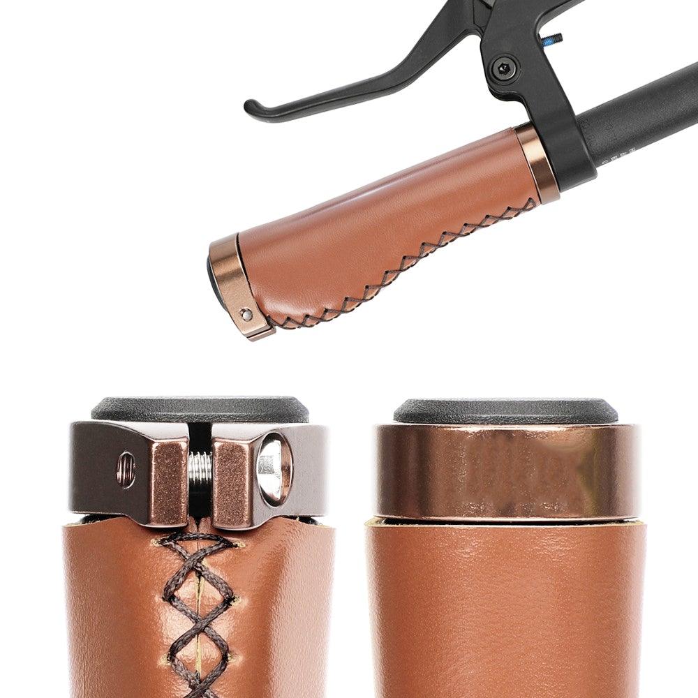 Bicycle Locking Grip Wear - Resistant Leather Non - Slip Grip Cover Mountain Bike Handlebar Lock - on Bike Handlebar Grips Locking Non - Slip - PU Bicycle Handle Grip Widen Holding Surface For Cycling Mountain And Bicycles Accessories - UrbanCycling.com