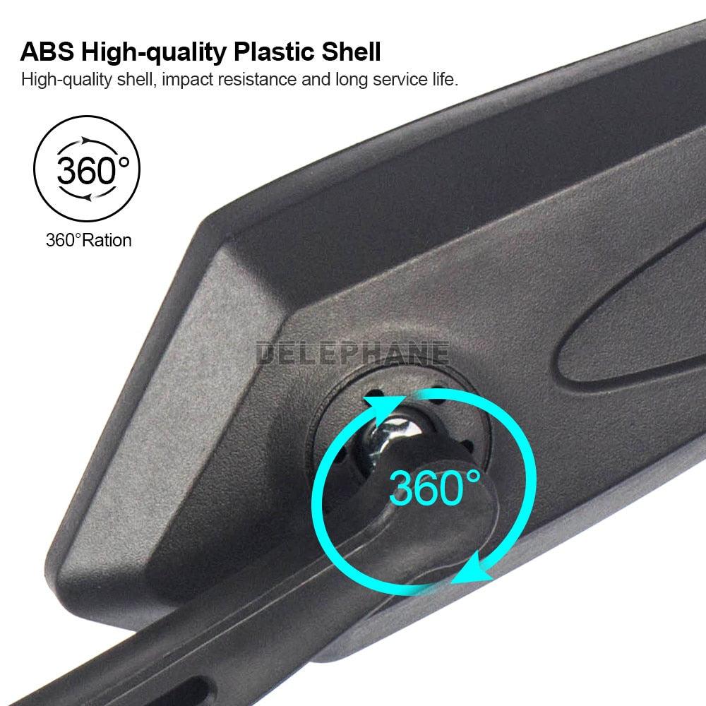 Bicycle Rear View Mirror Bike Scooter Clear Back Sight Reflector Adjustable Rotatable Handlebar Cycling Mirror HD Safety Bicycle Cycling Rearview Mirror And New Scratch Resistant Convex Lens Universal Adjustable Rotatable Handlebar Glass Lens Mirror - UrbanCycling.com