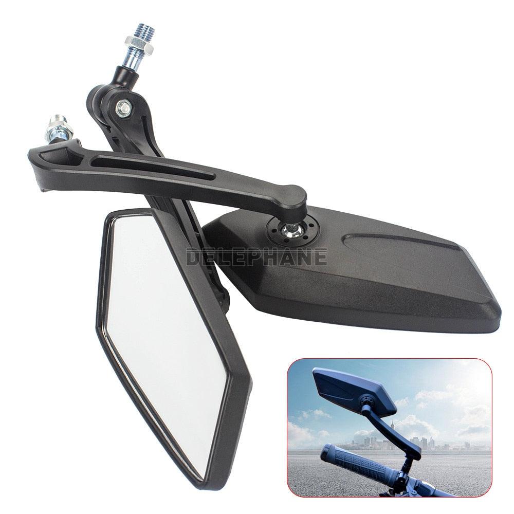 Bicycle Rear View Mirror Bike Scooter Clear Back Sight Reflector Adjustable Rotatable Handlebar Cycling Mirror HD Safety Bicycle Cycling Rearview Mirror And New Scratch Resistant Convex Lens Universal Adjustable Rotatable Handlebar Glass Lens Mirror - UrbanCycling.com