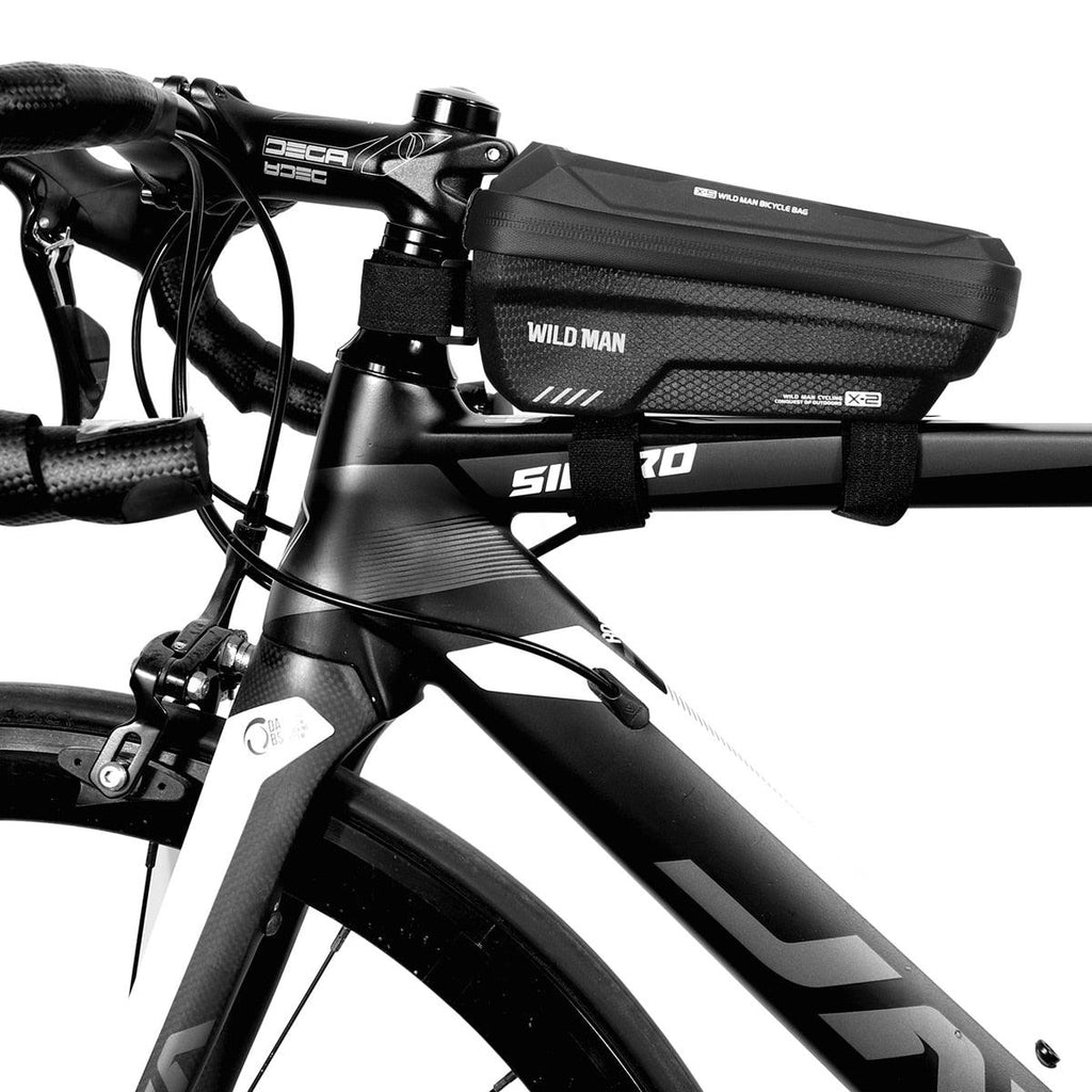 Bicycle Touchscreen Front Frame Bag Phone Case With Double Zippers Cycling Bike Accessories Bike Bag Bike Phone Bag Bike Pouch Bicycle Front Frame Bag Waterproof Top Tube Handlebar Bag Bike Phone Mount Bag Cycling Storage Bag - UrbanCycling.com