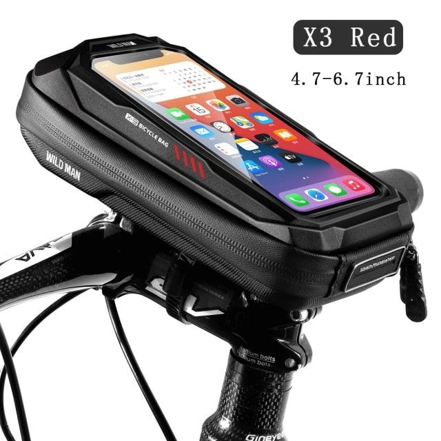 Bicycle Touchscreen Front Frame Bag Phone Case With Double Zippers Cycling Bike Accessories Bike Bag Bike Phone Bag Bike Pouch Bicycle Front Frame Bag Waterproof Top Tube Handlebar Bag Bike Phone Mount Bag Cycling Storage Bag - UrbanCycling.com