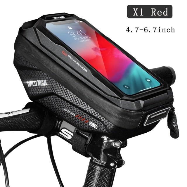 Bicycle Touchscreen Front Frame Bag Phone Case With Double Zippers Cycling Bike Accessories Bike Bag Bike Phone Bag Bike Pouch Bicycle Front Frame Bag Waterproof Top Tube Handlebar Bag Bike Phone Mount Bag Cycling Storage Bag - UrbanCycling.com